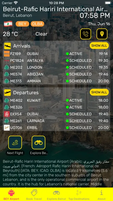 Beirut Airport (BEY) + Radar Screenshots