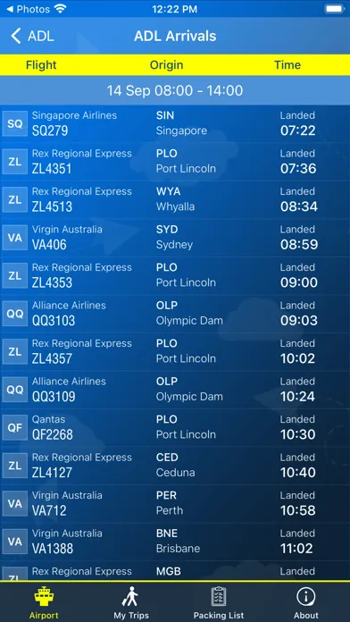 Adelaide Airport Info + Radar应用截图