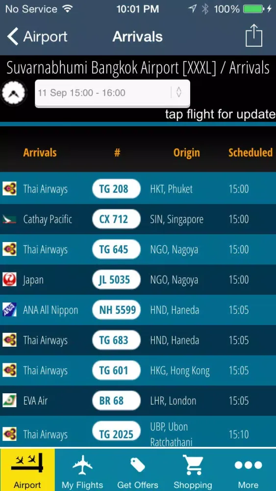 Bangkok Airport Pro (BKK) Flight Tracker air radar Thai Bangkok Asia スクリーンショット