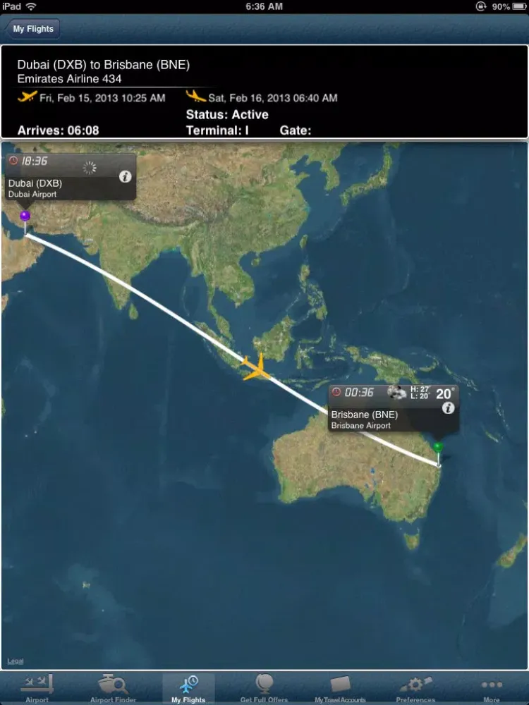 Brisbane Airport Pro (BNE) Flight Tracker - all Australian airports iPad  スクリーンショット