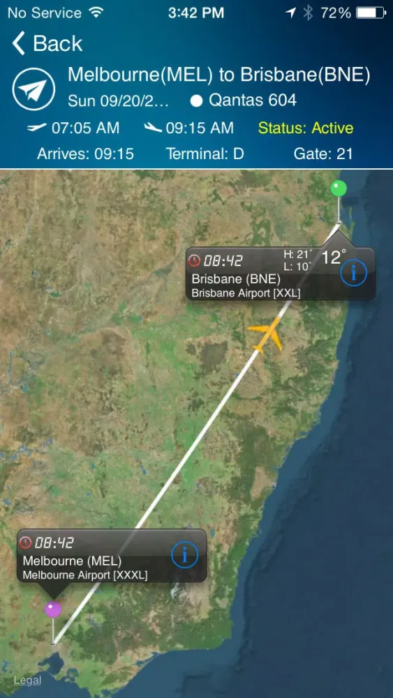 Brisbane Airport Pro (BNE) Flight Tracker - all Australian airports スクリーンショット