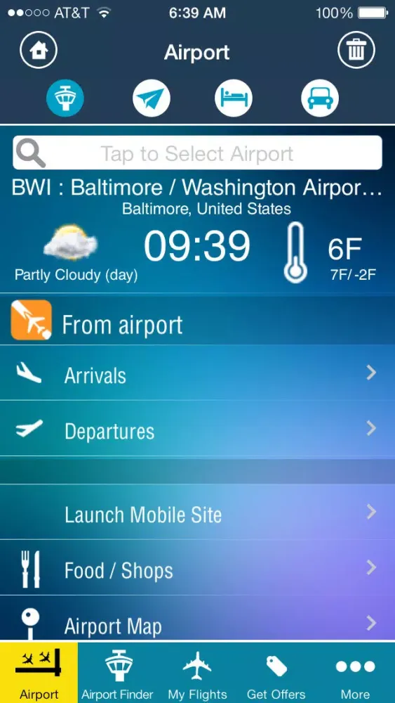 Capturas de pantalla de Baltimore Washington Airport BWI - Flight Tracker