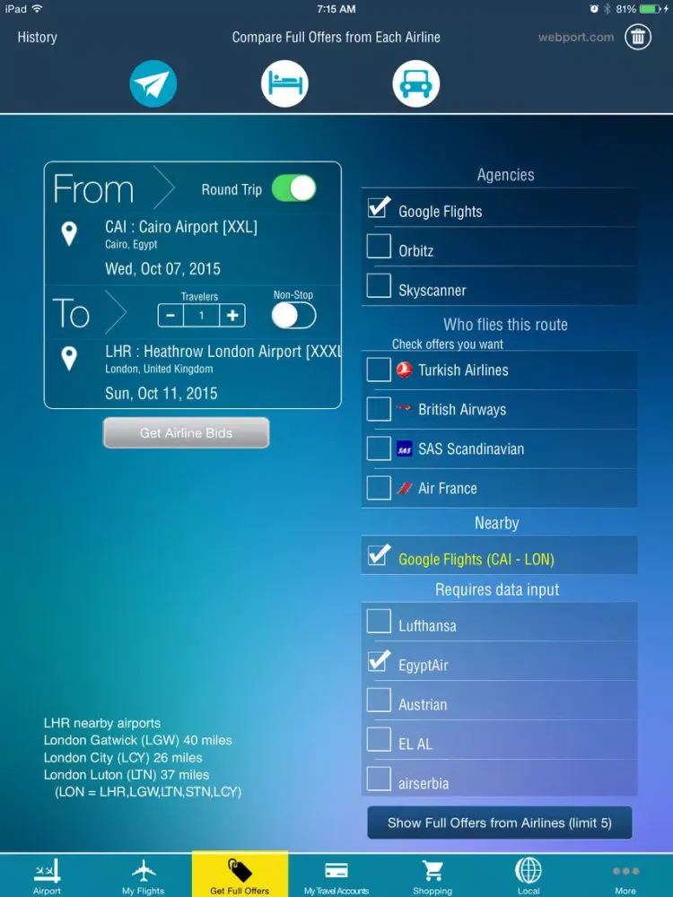 Cairo Airport Pro (CAI) Flight Tracker Radar iPad  سکرین شاٹس