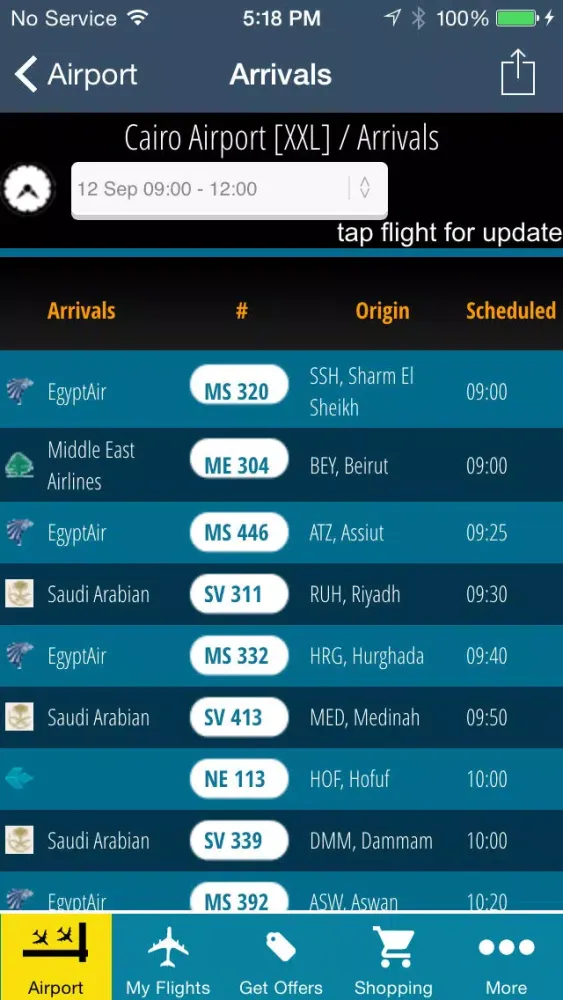 Cairo Airport Pro (CAI) Flight Tracker Radar سکرین شاٹس
