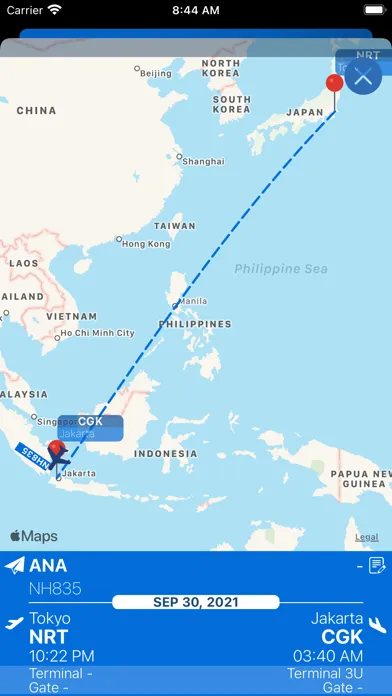 Tangkapan layar Jakarta Airport (CGK) + Radar