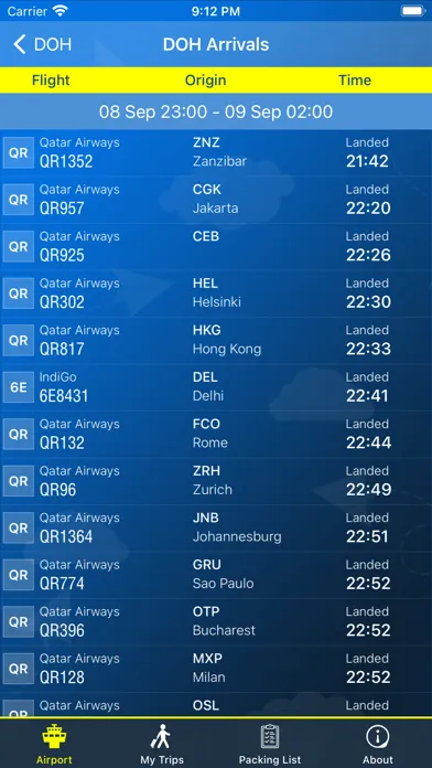 Doha Airport Info DOH + Radar স্ক্রিনশট