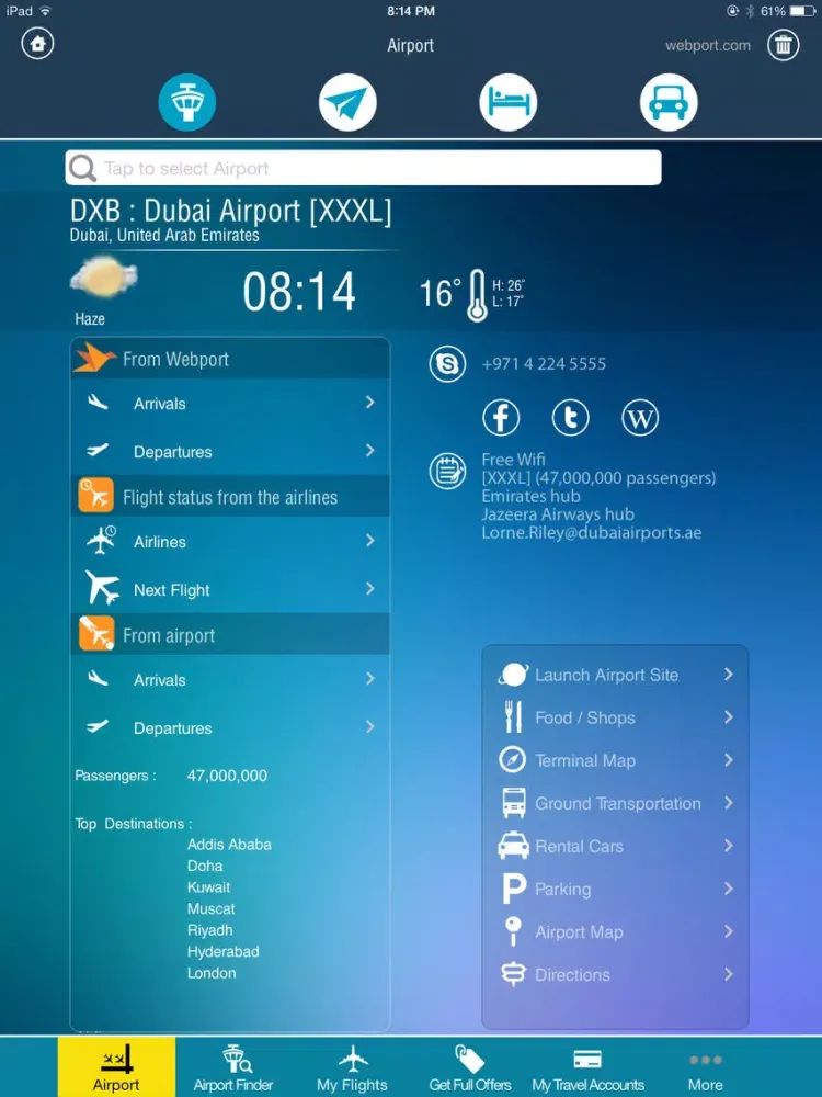 Capturas de pantalla de Dubai Airport Pro (DXB) Flight Tracker Radar United Arab Emirates iPad 
