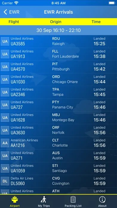 Newark Airport (EWR) + Radar スクリーンショット