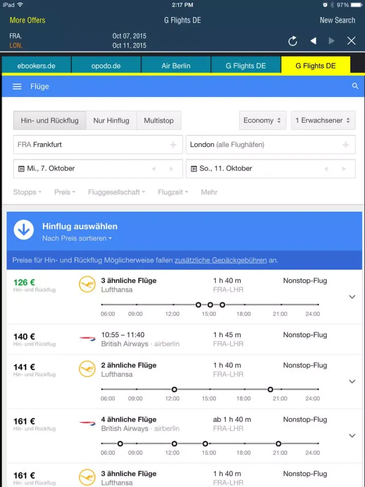 Frankfurt Airport Pro (FRA) Flight Tracker iPad 应用截图