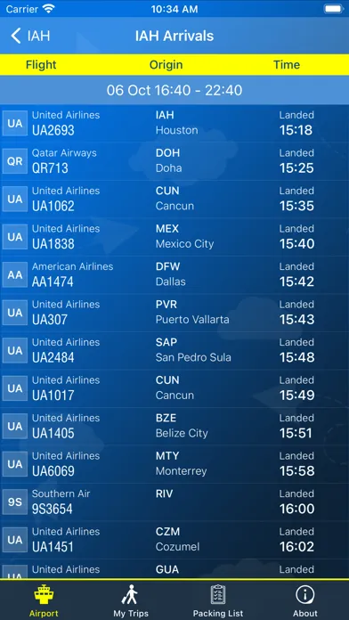 Houston Airport (IAH) + Radar Screenshots