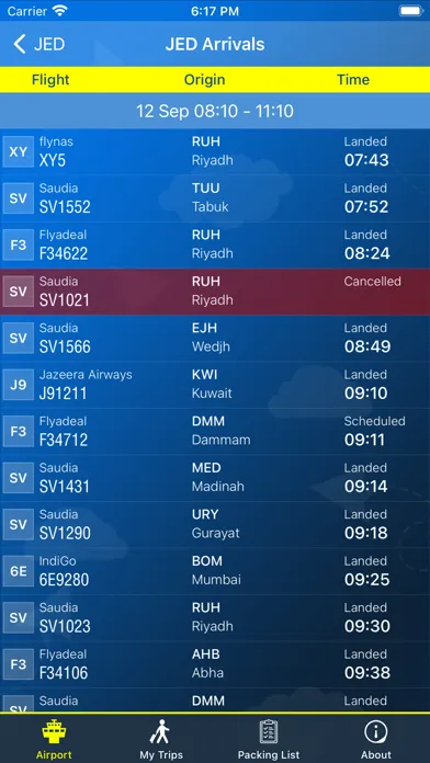ภาพหน้าจอของ Jeddah Airport Info + Radar