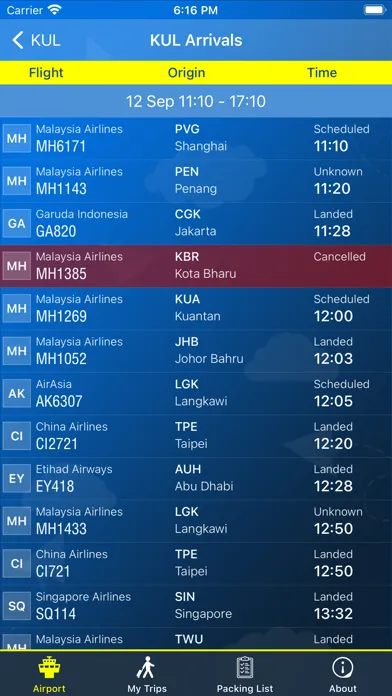 Capturas de pantalla de Kuala Lumpur KUL Airport Info