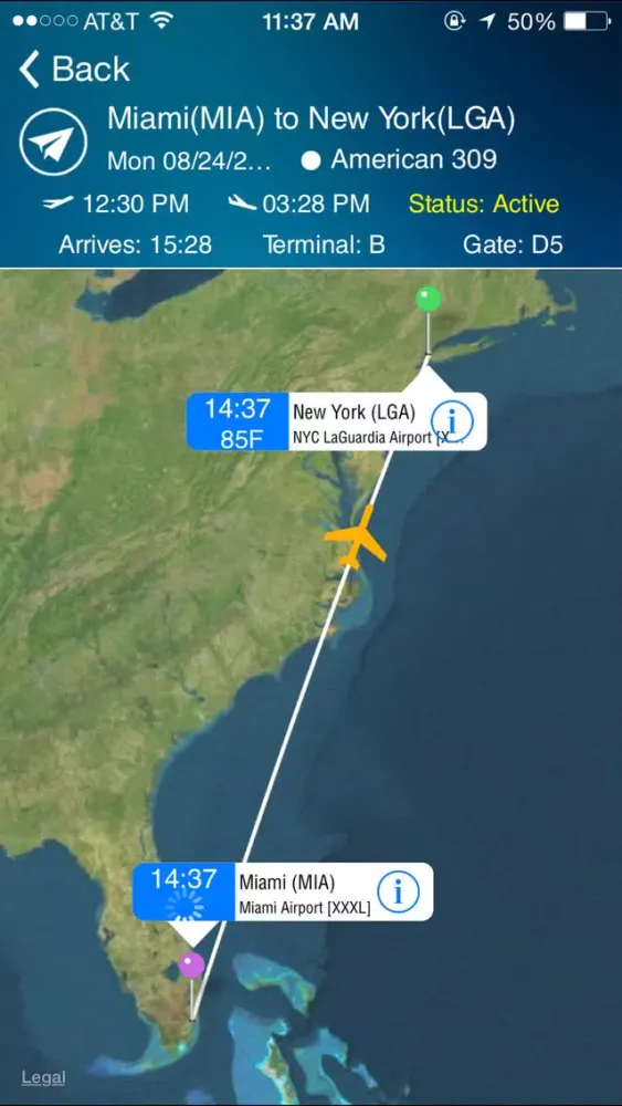 ภาพหน้าจอของ LaGuardia Airport (LGA) + Flight Tracker New York City