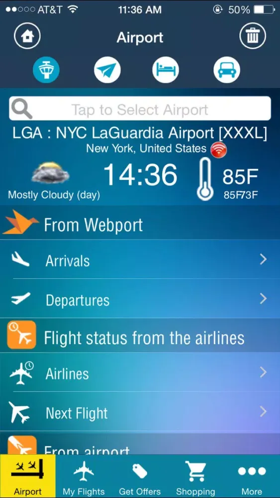 ภาพหน้าจอของ LaGuardia Airport (LGA) + Flight Tracker New York City
