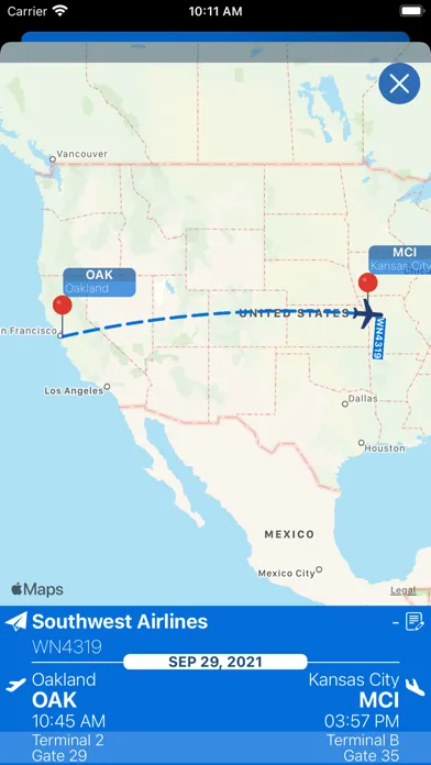 Kansas City Airport MCI +Radar スクリーンショット