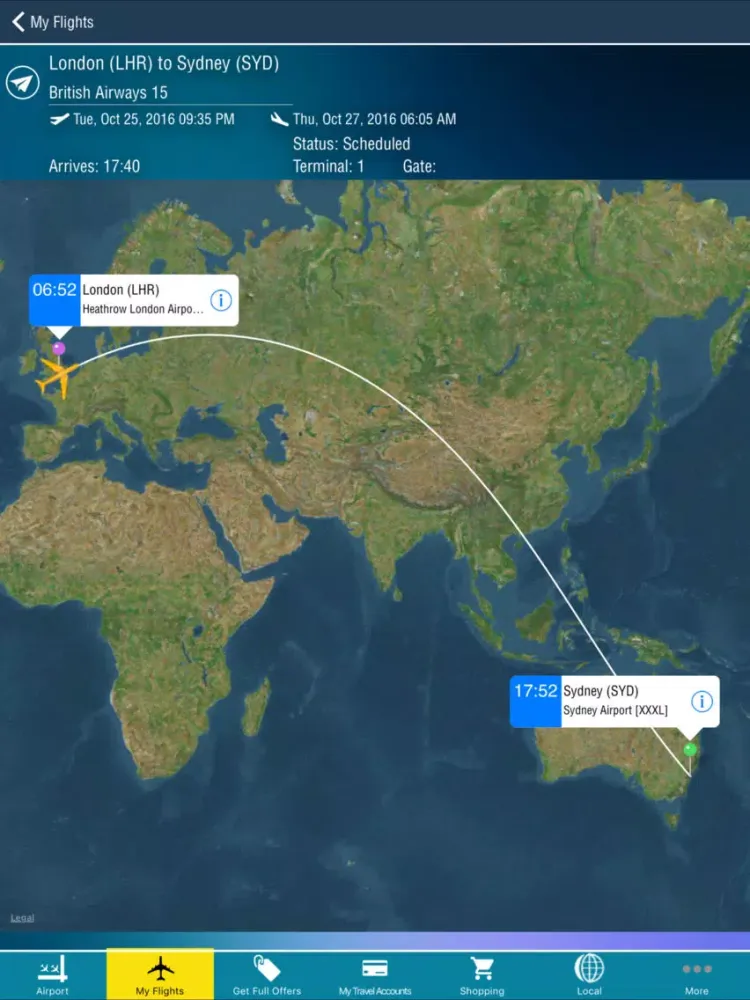 Sydney Airport Pro (SYD) + Flight Tracker iPad  スクリーンショット
