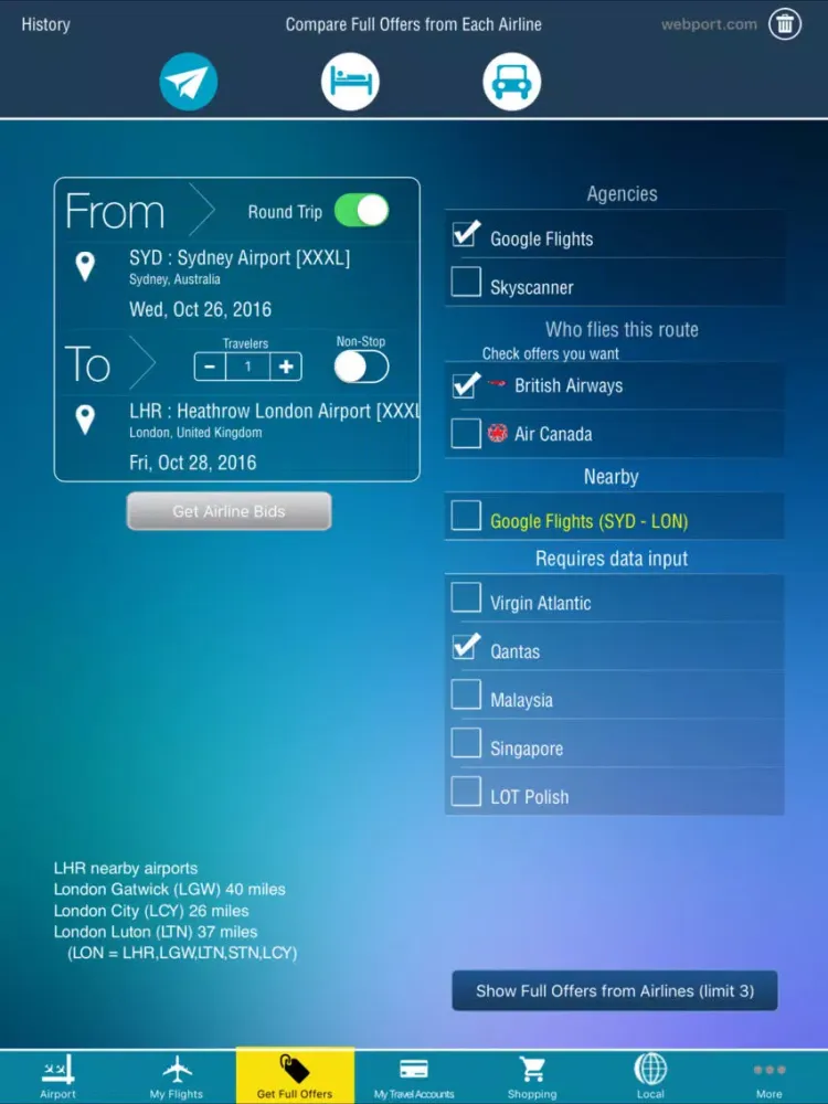 Sydney Airport Pro (SYD) + Flight Tracker iPad  スクリーンショット