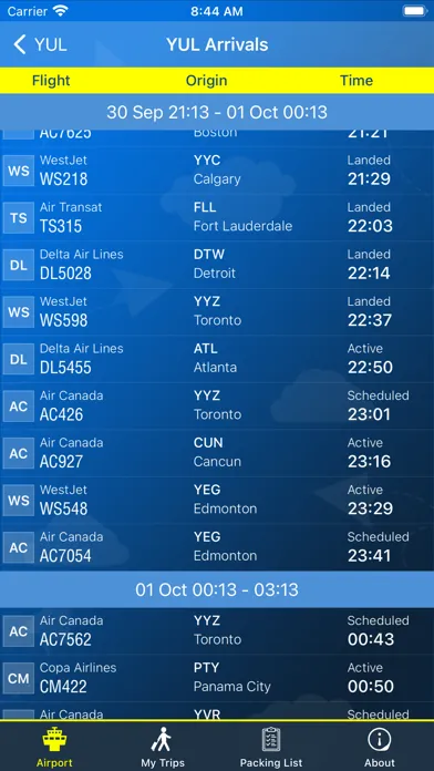 Montreal Airport (YUL) + Radar स्क्रीनशॉट