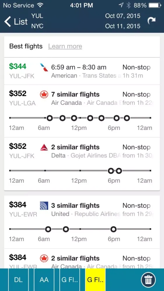 Screenshot di Montreal Airport Pro (YUL) Flight Tracker air radar Montréal Pierre Elliott Trudeau Canada