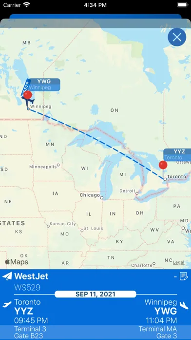 Winnipeg Airport Info + Radar Screenshots