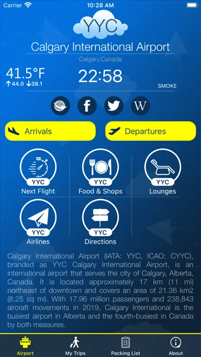 Zrzuty ekranu Calgary Airport (YYC) + Radar