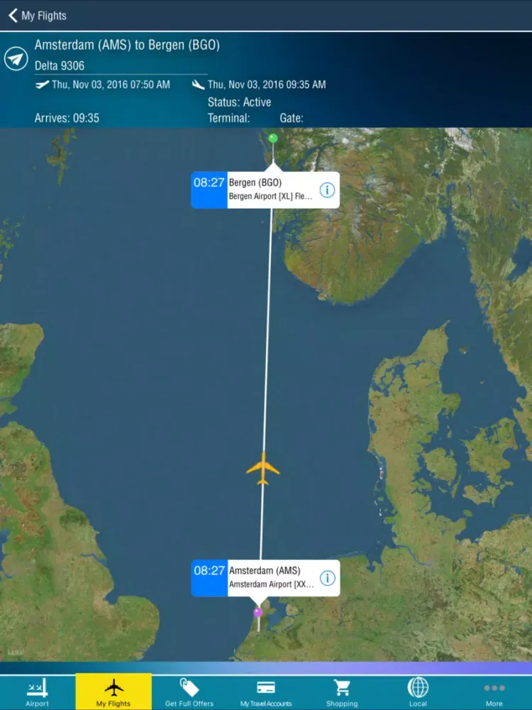 Zrzuty ekranu Bergen Airport Pro (BGO) + Flight Tracker iPad 