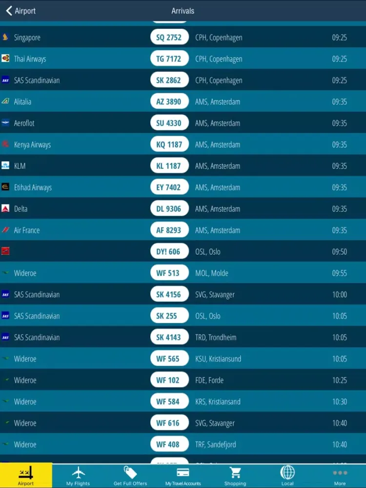 Zrzuty ekranu Bergen Airport Pro (BGO) + Flight Tracker iPad 