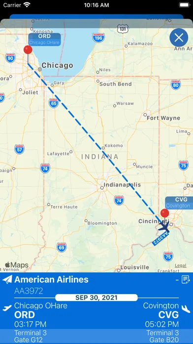 Cincinnati Airport CVG + Radar Ekran Görüntüleri