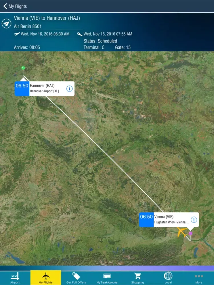 Hannover Airport Pro (HAJ)+ Flight Tracker iPad  Screenshots