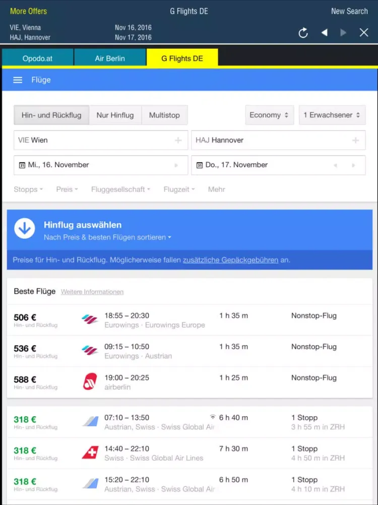 Hannover Airport Pro (HAJ)+ Flight Tracker iPad  Screenshots