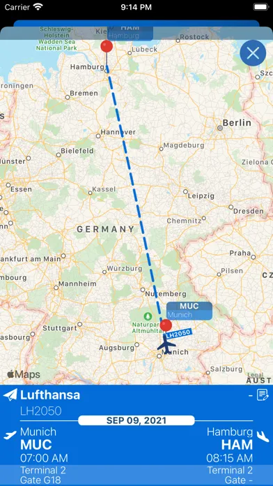 Hamburg Airport Info + Radar Screenshots