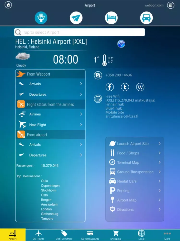 Helsinki Vantaan Airport Pro (HEL)+ Flight Tracker iPad  Ekran Görüntüleri