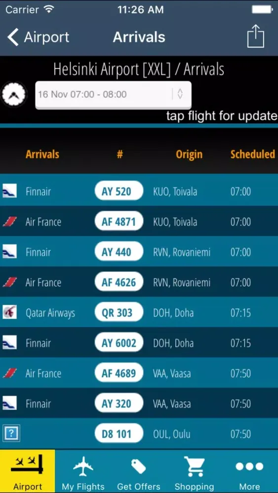 Helsinki Vantaan Airport Pro (HEL)+ Flight Tracker Ekran Görüntüleri
