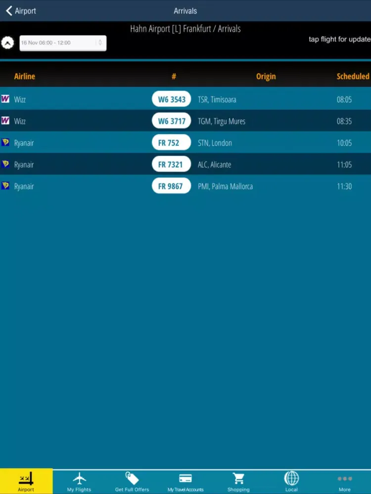 Frankfurt Hahn Airport Pro (HHN) + Flight Tracker iPad  スクリーンショット