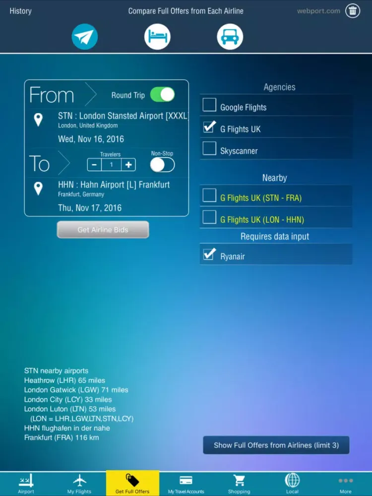 Frankfurt Hahn Airport Pro (HHN) + Flight Tracker iPad  スクリーンショット