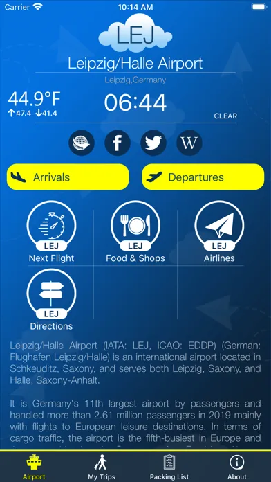 Leipzig Airport (LEJ) + Radar應用截圖