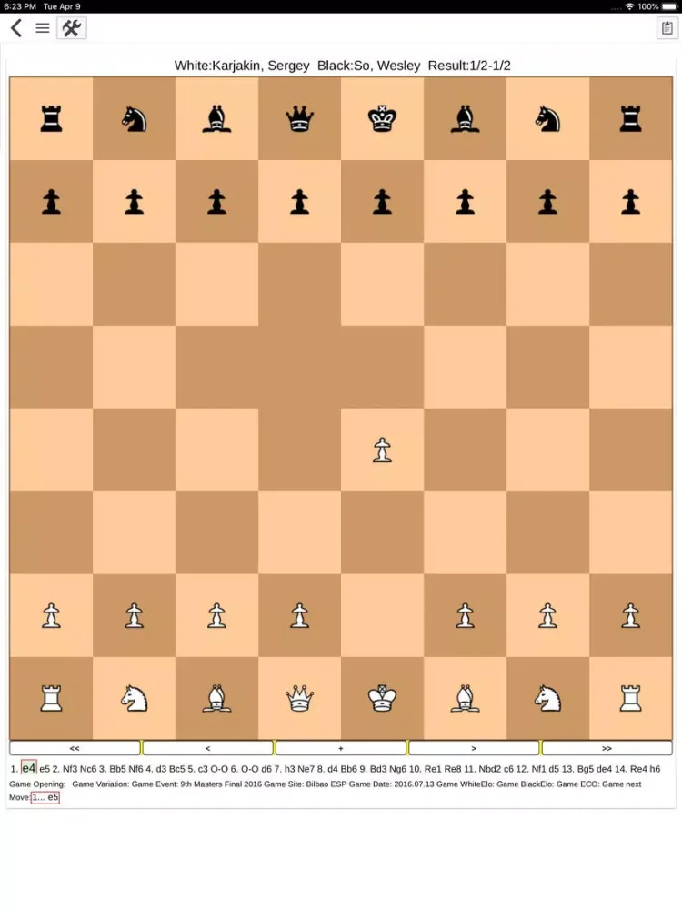 Chess tournaments iPad  स्क्रीनशॉट