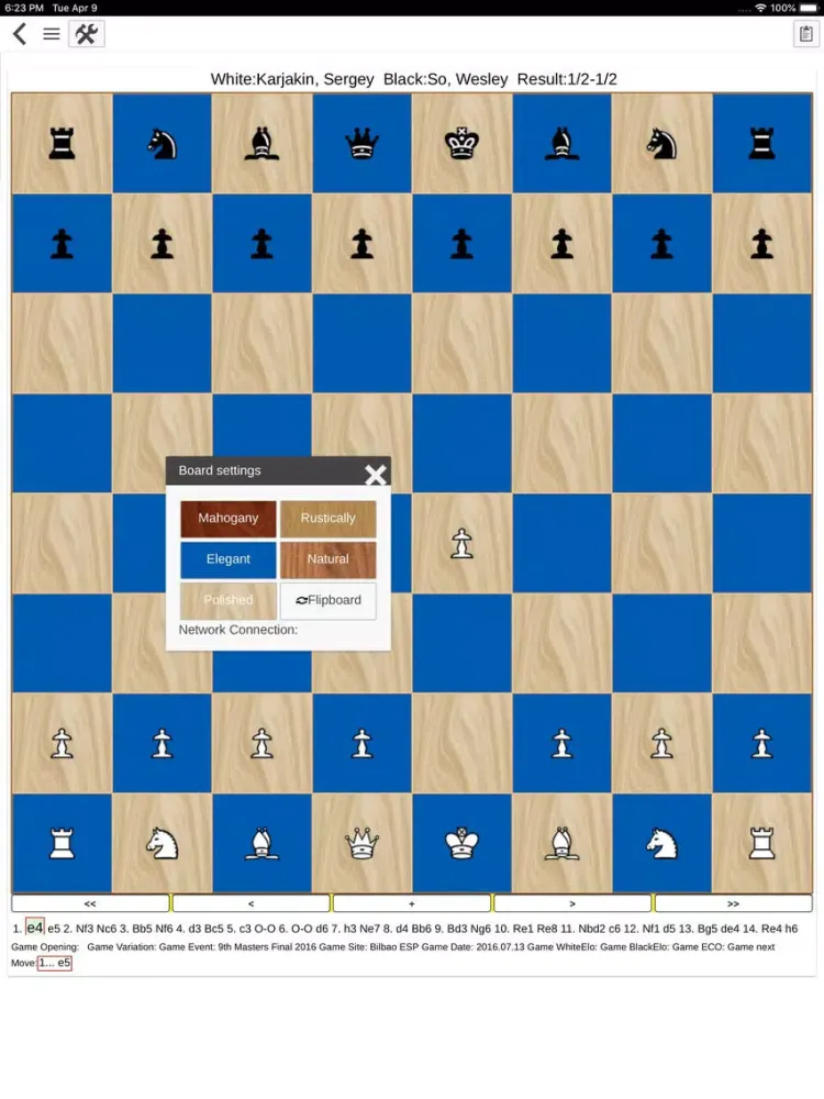 Chess tournaments iPad  स्क्रीनशॉट