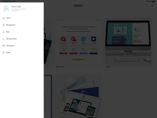 Uprez iPad  스크린샷