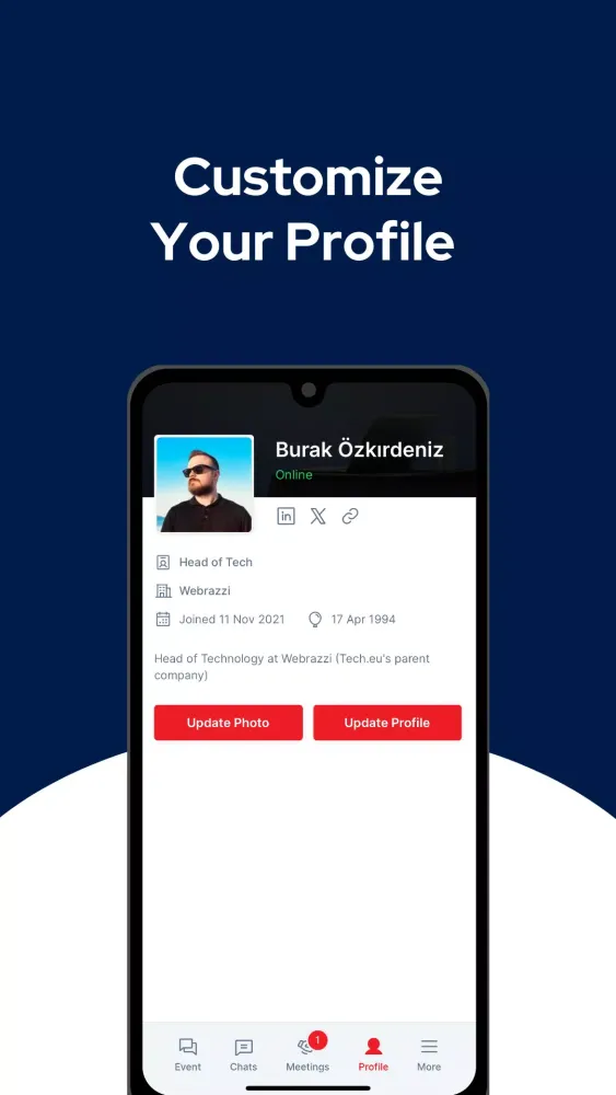 Tangkapan layar Tech.eu Events