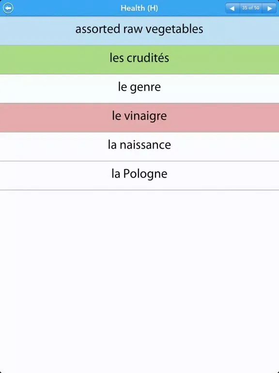 Capturas de tela do GCSE French Vocab - AQA iPad 