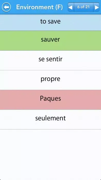 Capturas de tela do GCSE French Vocab - AQA