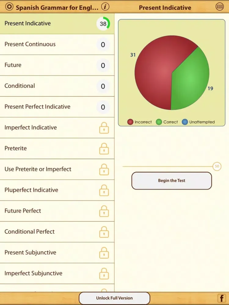 Zrzuty ekranu Spanish Grammar for English Speakers Lite iPad 