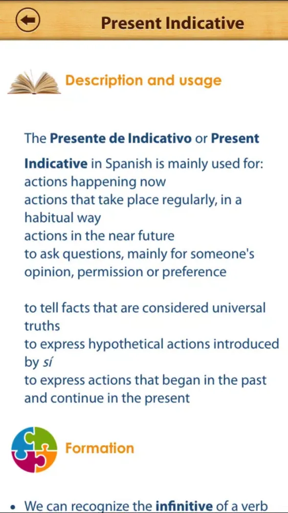 Zrzuty ekranu Spanish Grammar for English Speakers Lite