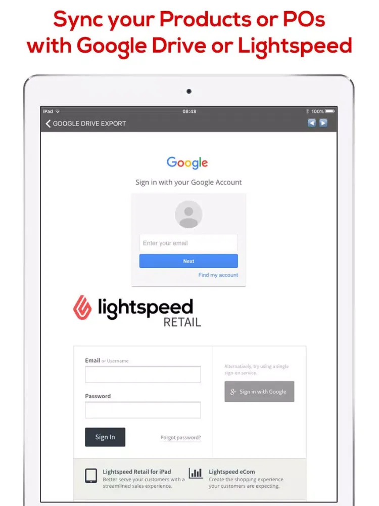 Capturas de pantalla de iMerchandise For Lightspeed iPad 