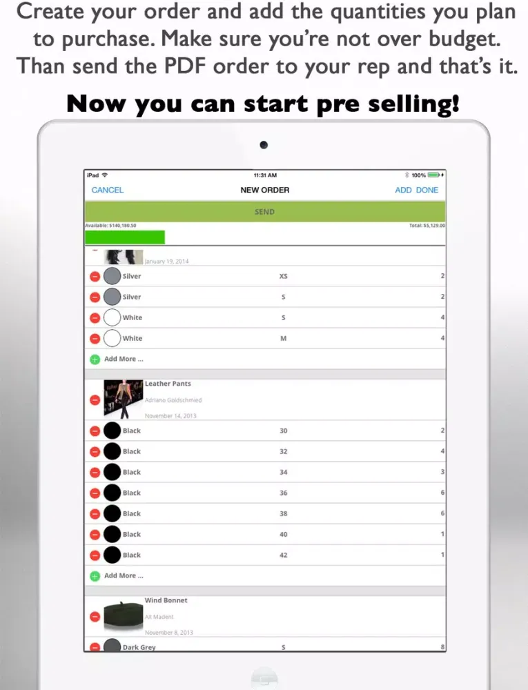 iMerchandise iPad  스크린샷