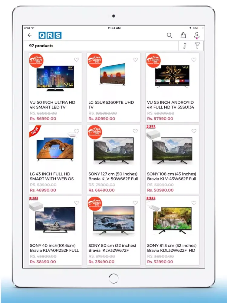 Captures d'écran de My QRS: Buy Electronics Online iPad 