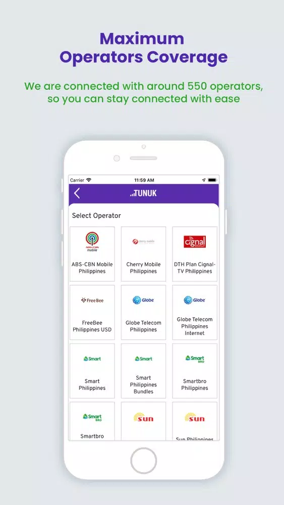 Tunuk-Topup App 스크린샷