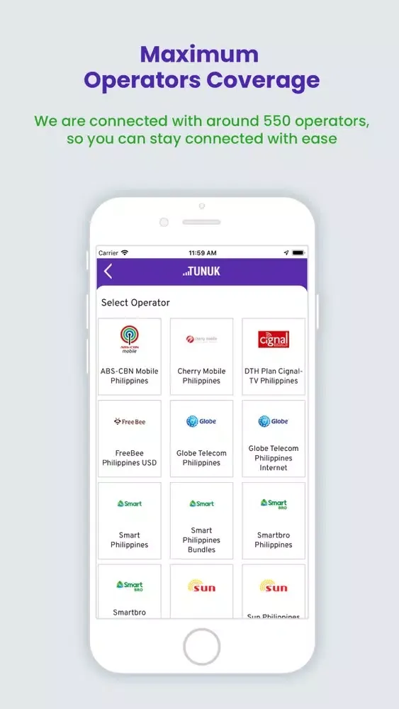 Tunuk-Topup App स्क्रीनशॉट