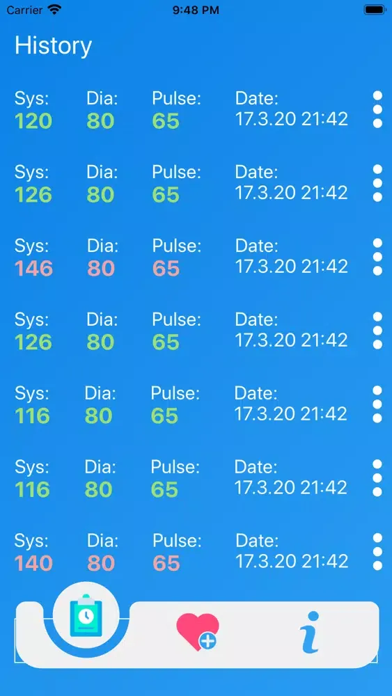 تصاویر Blood pressure diary Pro
